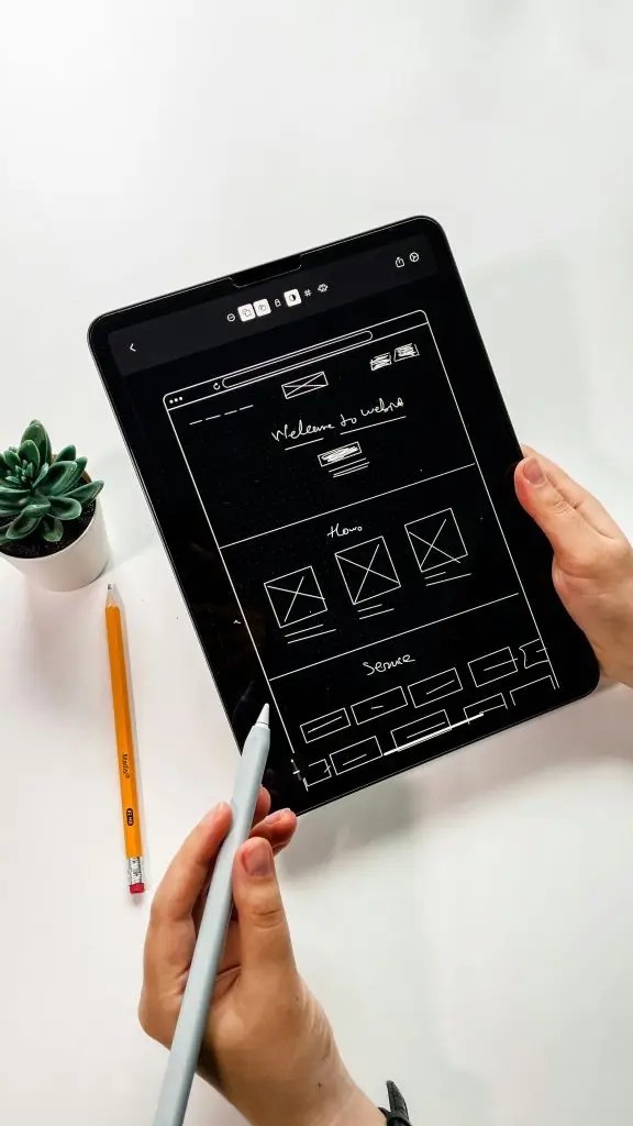 Website tablet design