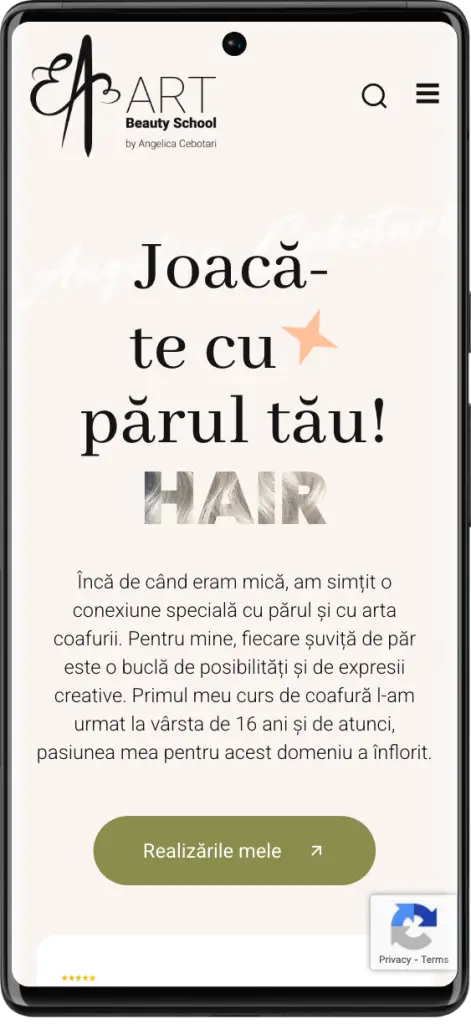 art beauty school mobile website